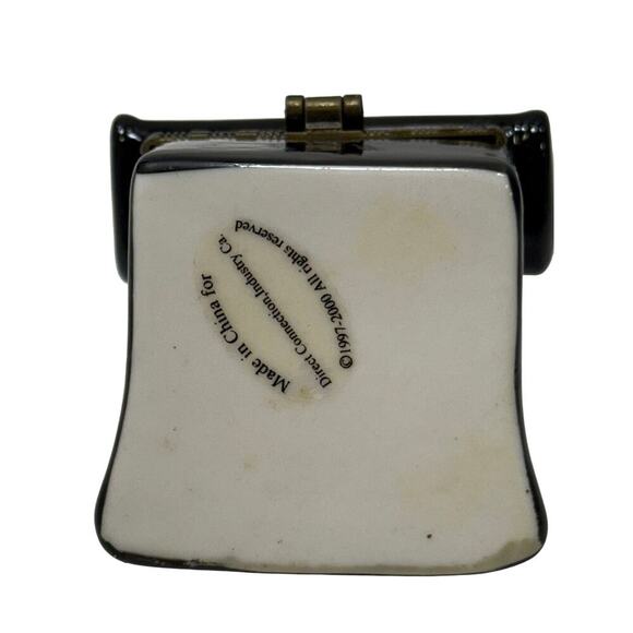 Limoges-Style Porcelain Hinged Trinket Box. - Picture 5 of 6